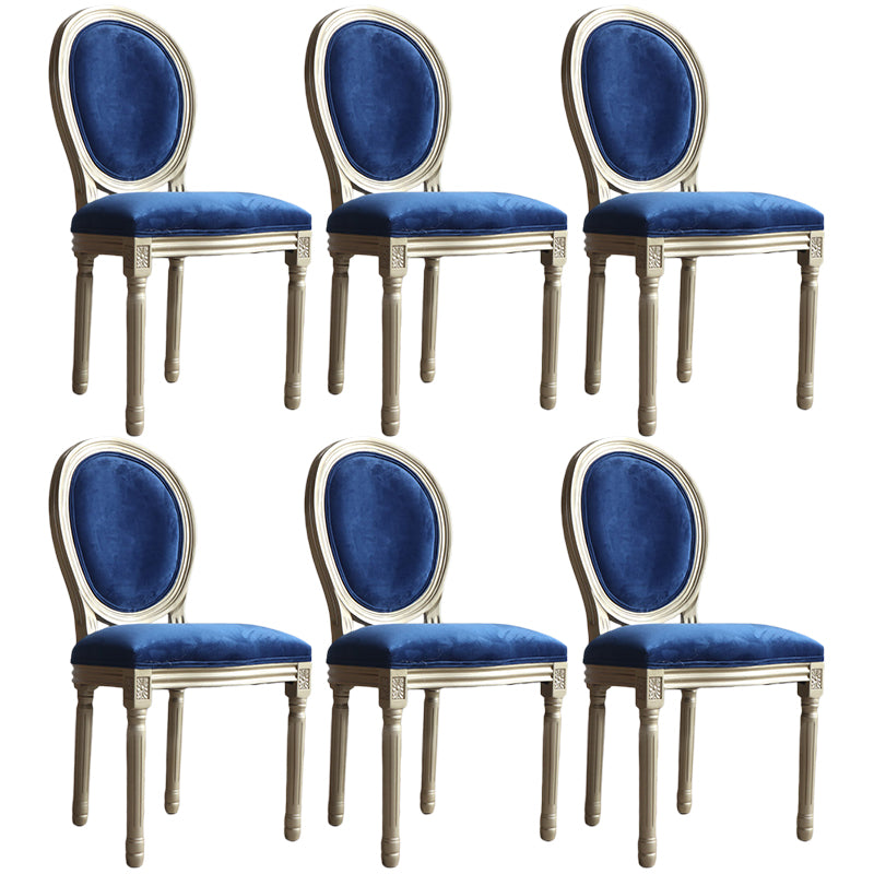 Chaise de salle à manger traditionnelle en velours, chaise latérale à dossier King Louis de 38 pouces avec 4 pieds pour restaurant