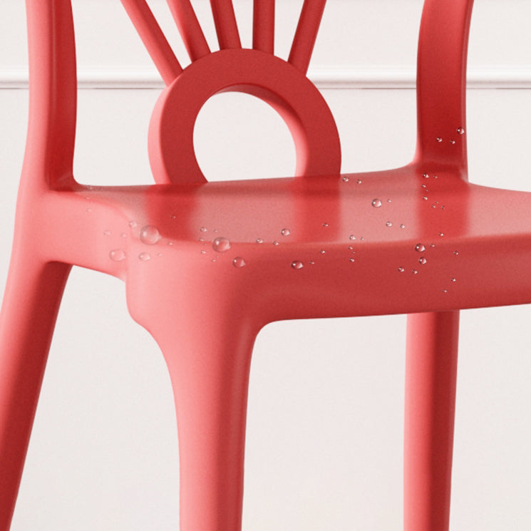 Salle à manger moderne Windsor chaises arrière chaise sans bras de salle à manger en plastique pour la cuisine