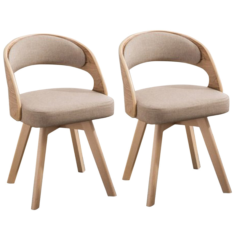 Contemporary Swivel Side Dining Room Chair Open Back Chair for Home Use