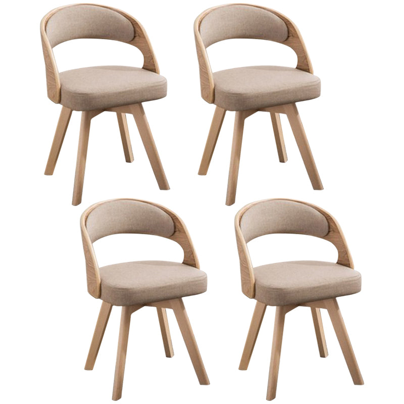 Contemporary Swivel Side Dining Room Chair Open Back Chair for Home Use