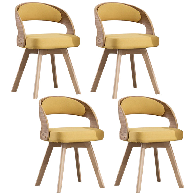 Contemporary Swivel Side Dining Room Chair Open Back Chair for Home Use