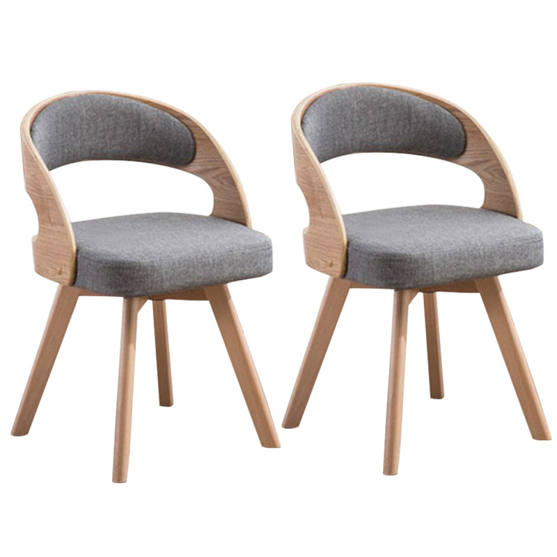 Contemporary Swivel Side Dining Room Chair Open Back Chair for Home Use