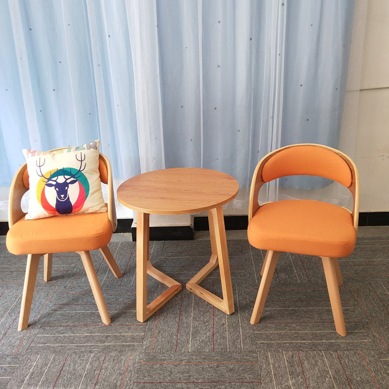 Contemporary Swivel Side Dining Room Chair Open Back Chair for Home Use