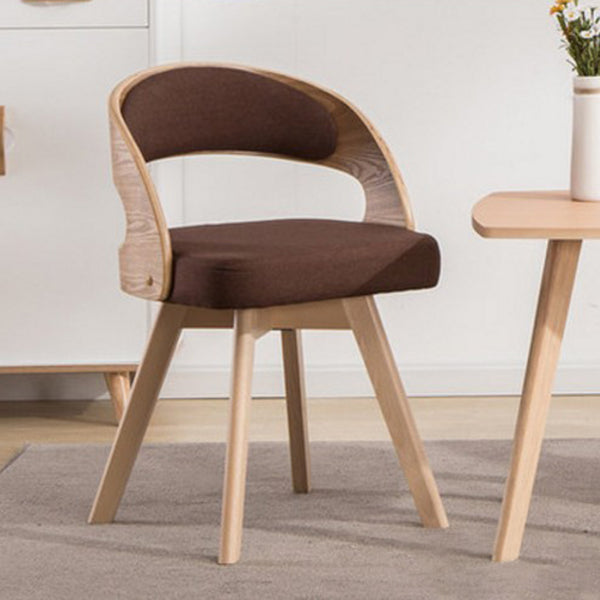 Contemporary Swivel Side Dining Room Chair Open Back Chair for Home Use