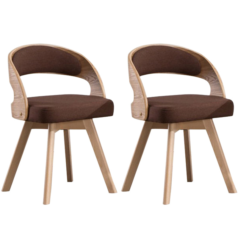 Contemporary Swivel Side Dining Room Chair Open Back Chair for Home Use
