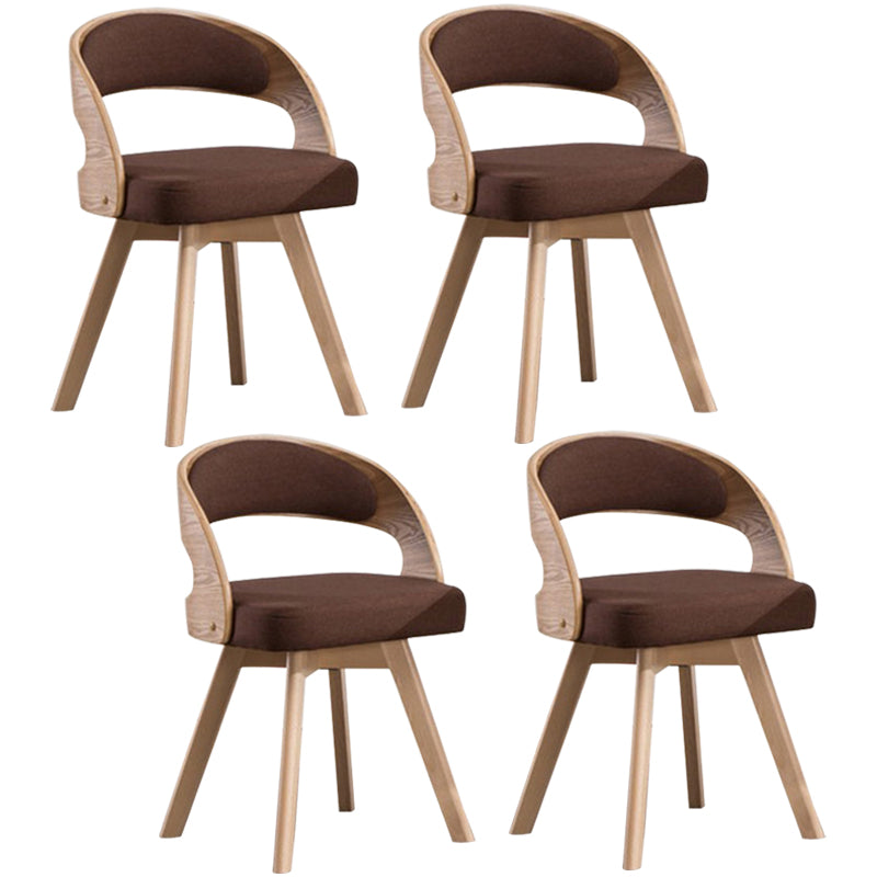 Contemporary Swivel Side Dining Room Chair Open Back Chair for Home Use