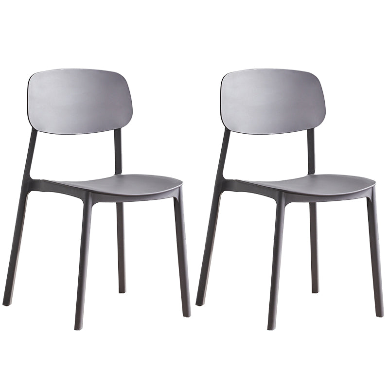 Chaise d'appoint en plastique empilable de Style minimaliste, chaises de salle à manger colorées sans accoudoirs pour usage domestique