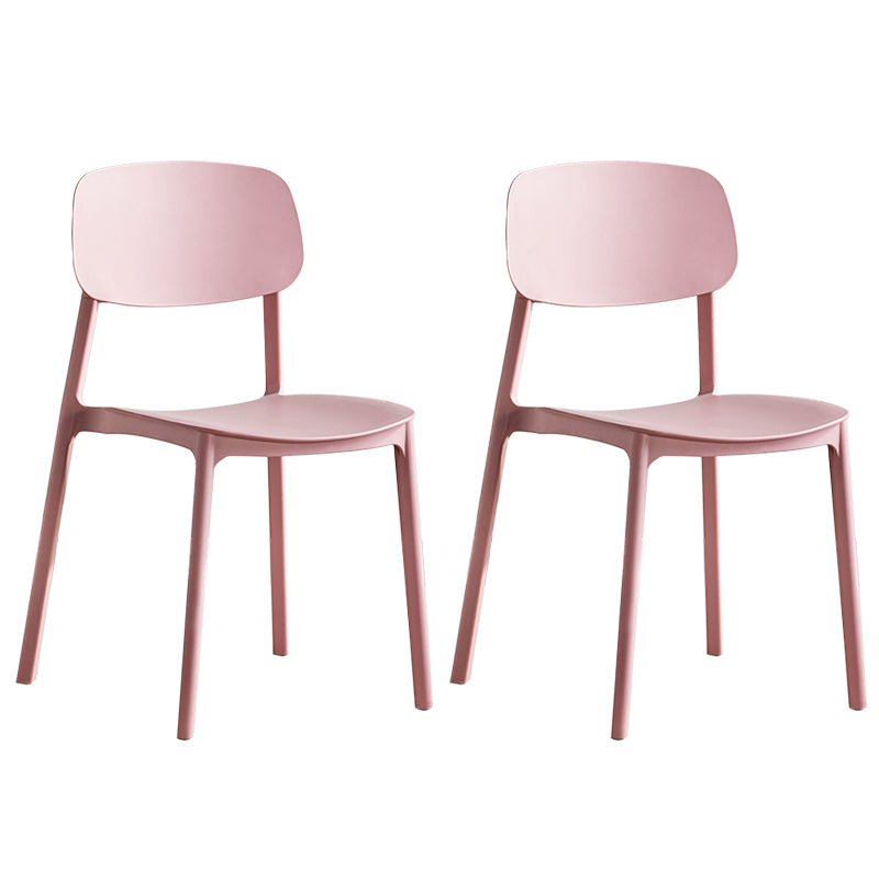 Chaise d'appoint en plastique empilable de Style minimaliste, chaises de salle à manger colorées sans accoudoirs pour usage domestique
