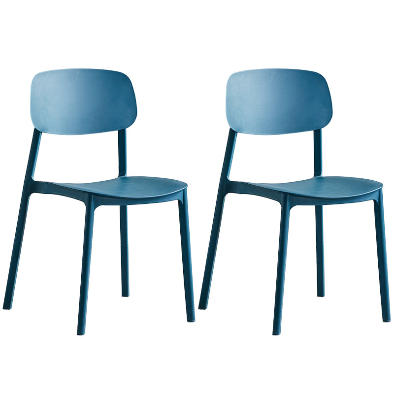 Chaise d'appoint en plastique empilable de Style minimaliste, chaises de salle à manger colorées sans accoudoirs pour usage domestique