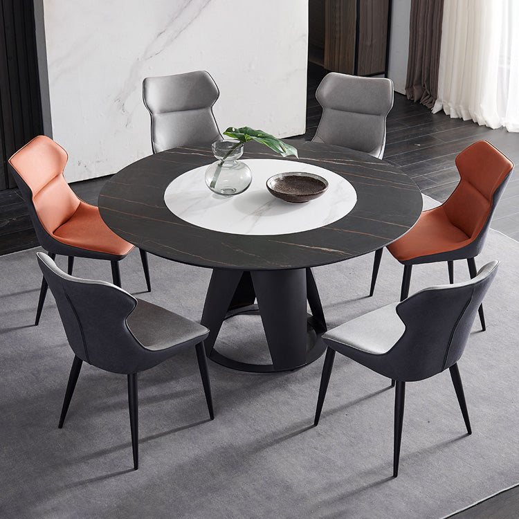 Modern Style Kitchen Dining Side Chair Polyurethane Dining Chair with Carbon Steel Legs