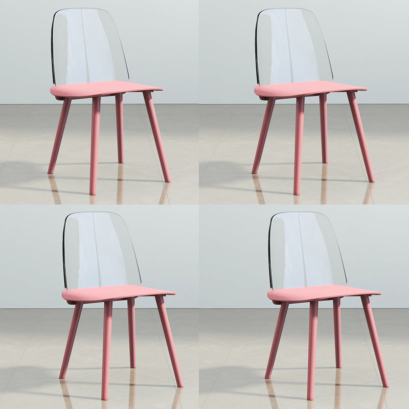 Chaise de salle à manger en plastique de Style nordique, chaises de salle à manger sans accoudoirs pour usage domestique