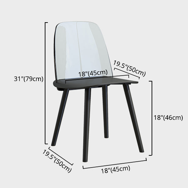 Chaise de salle à manger en plastique de Style nordique, chaises de salle à manger sans accoudoirs pour usage domestique