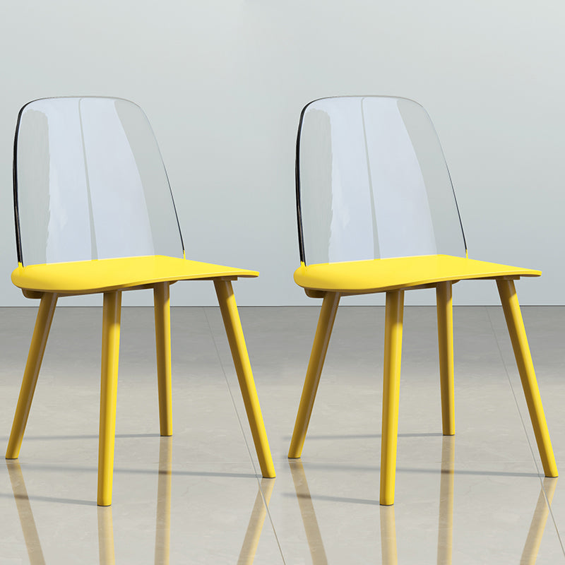 Chaise de salle à manger en plastique de Style nordique, chaises de salle à manger sans accoudoirs pour usage domestique