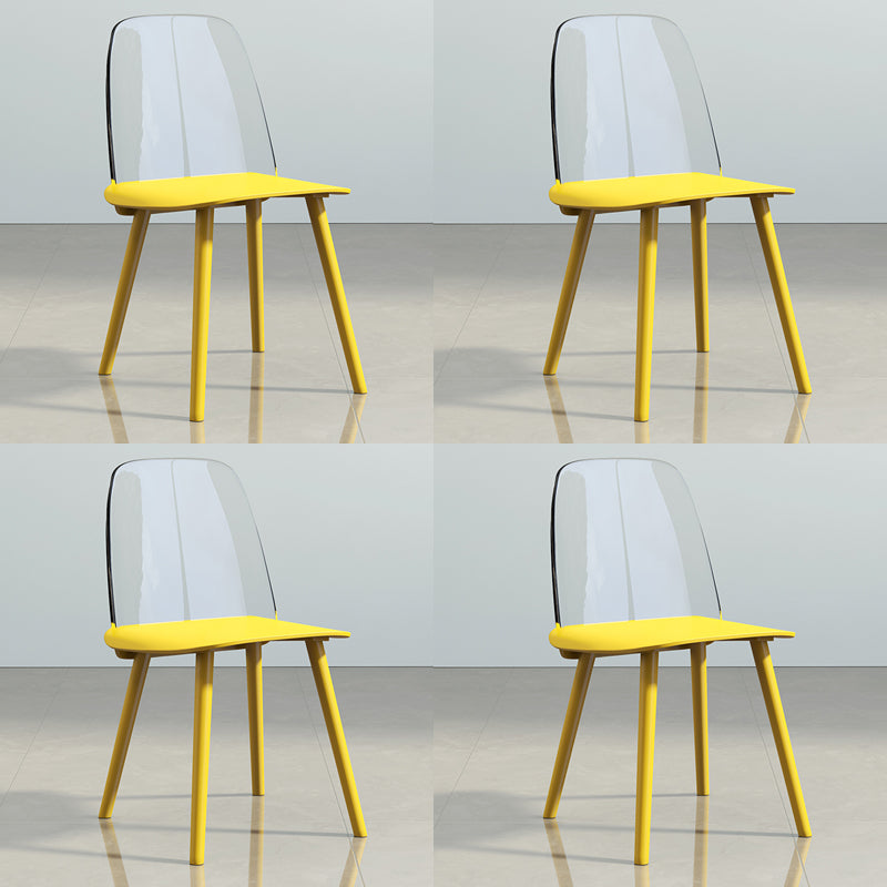 Chaise de salle à manger en plastique de Style nordique, chaises de salle à manger sans accoudoirs pour usage domestique