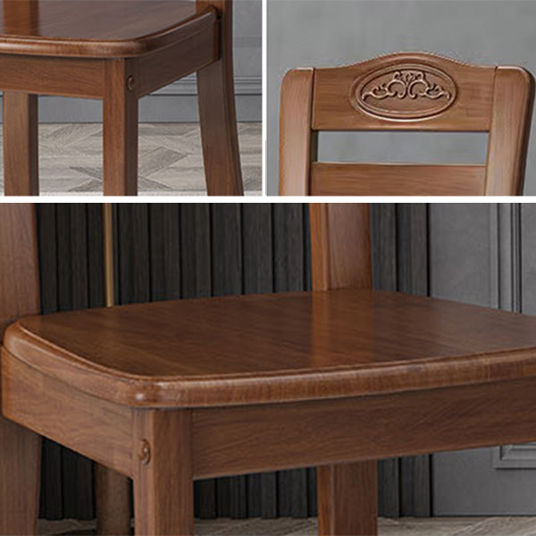 Traditional Dining Chair 16.5'' Wide Open Back Chair with 4 Legs for Home Use