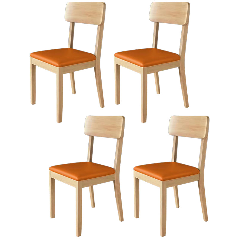 Traditional Dining Chair 16.5'' Wide Open Back Chair with 4 Legs for Home Use