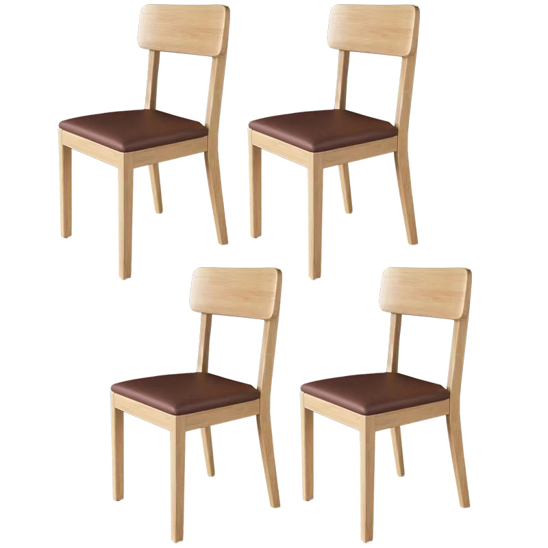 Traditional Dining Chair 16.5'' Wide Open Back Chair with 4 Legs for Home Use