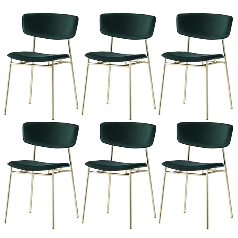 Chaise latérale de restaurant contemporaine en cuir, chaise de salle à manger ouverte de couleur foncée