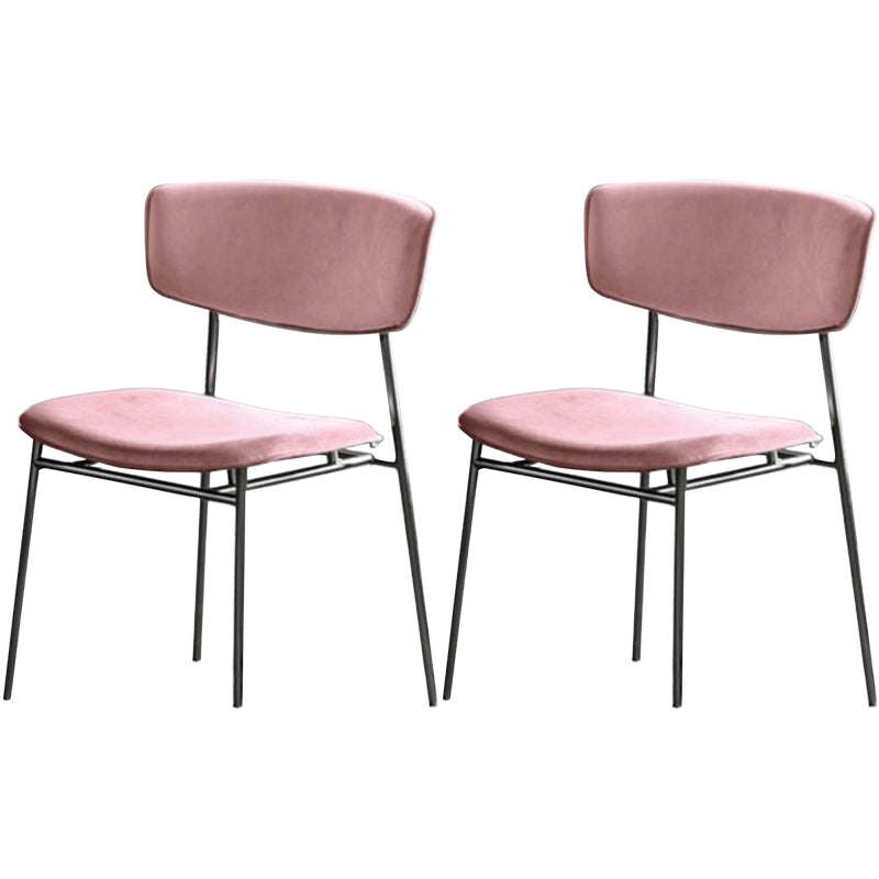 Chaise latérale de restaurant contemporaine en cuir, chaise de salle à manger ouverte de couleur foncée