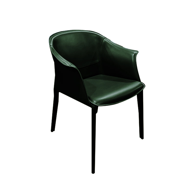 Fauteuil de salle à manger de cuisine minimaliste, fauteuil de salle à manger en cuir PU à dossier solide