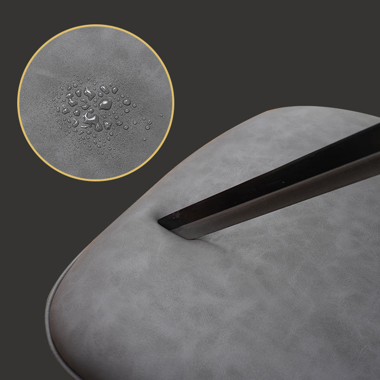 Chaise d'appoint de cuisine scandinave en cuir, finition mate, chaise de salle à manger à dossier solide