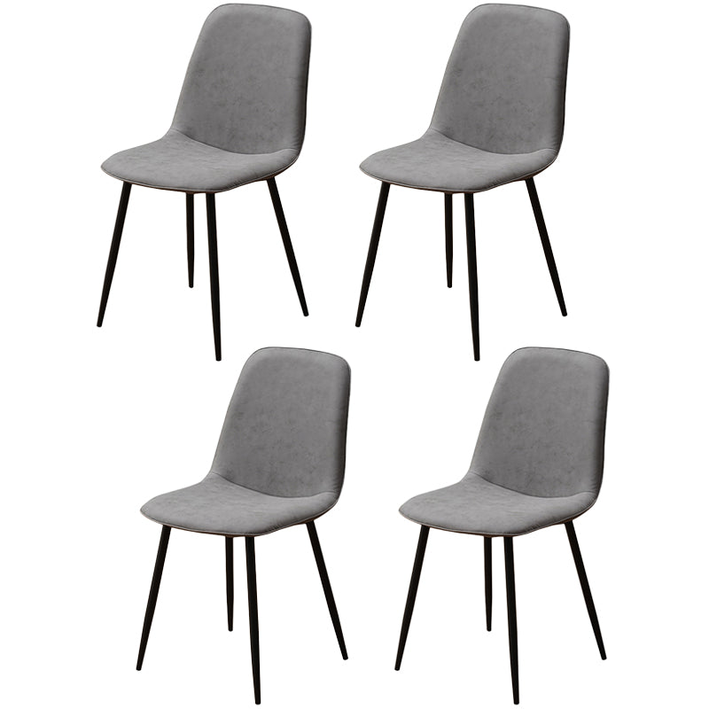Chaise d'appoint de cuisine scandinave en cuir, finition mate, chaise de salle à manger à dossier solide