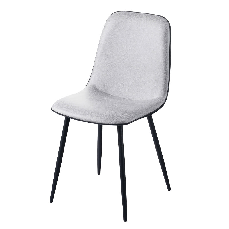 Chaise d'appoint de cuisine scandinave en cuir, finition mate, chaise de salle à manger à dossier solide
