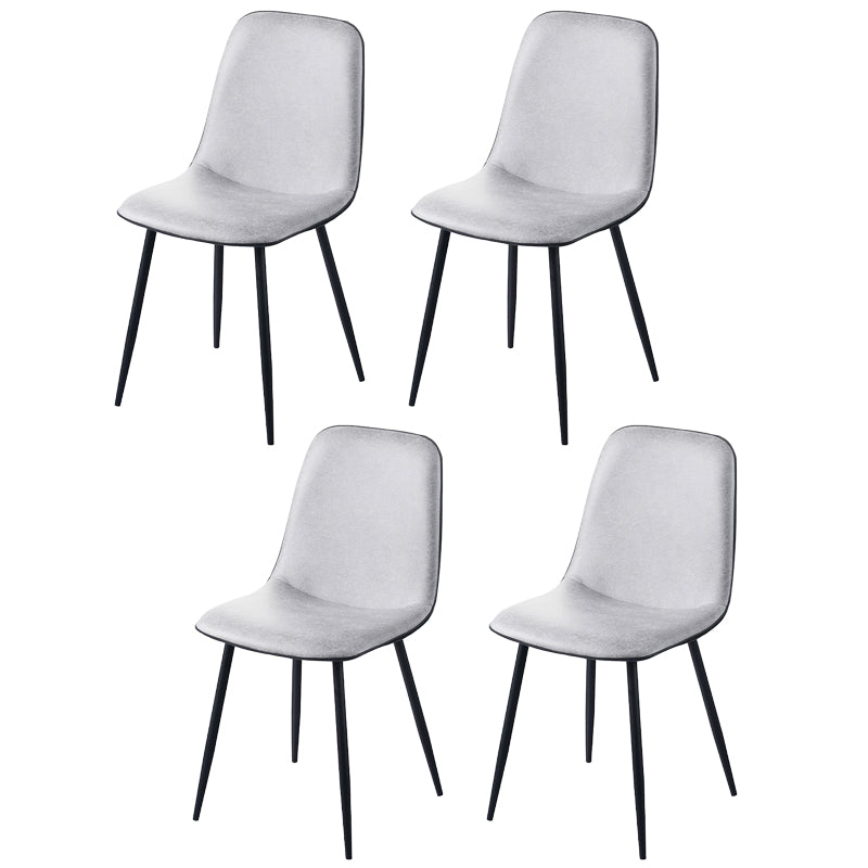 Chaise d'appoint de cuisine scandinave en cuir, finition mate, chaise de salle à manger à dossier solide