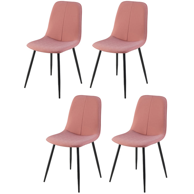 Chaise d'appoint de cuisine scandinave en cuir, finition mate, chaise de salle à manger à dossier solide