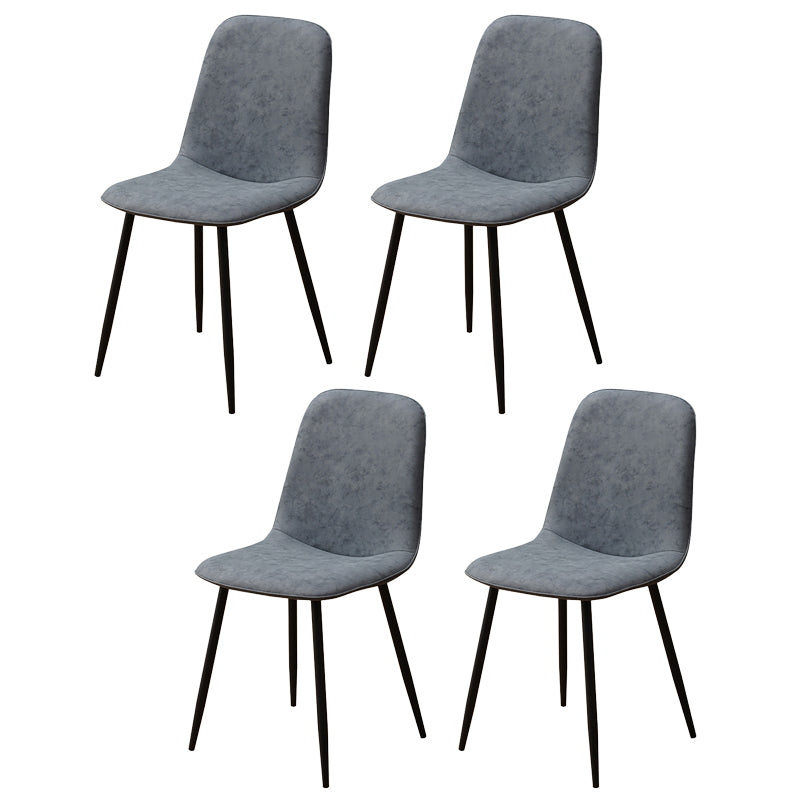 Chaise d'appoint de cuisine scandinave en cuir, finition mate, chaise de salle à manger à dossier solide