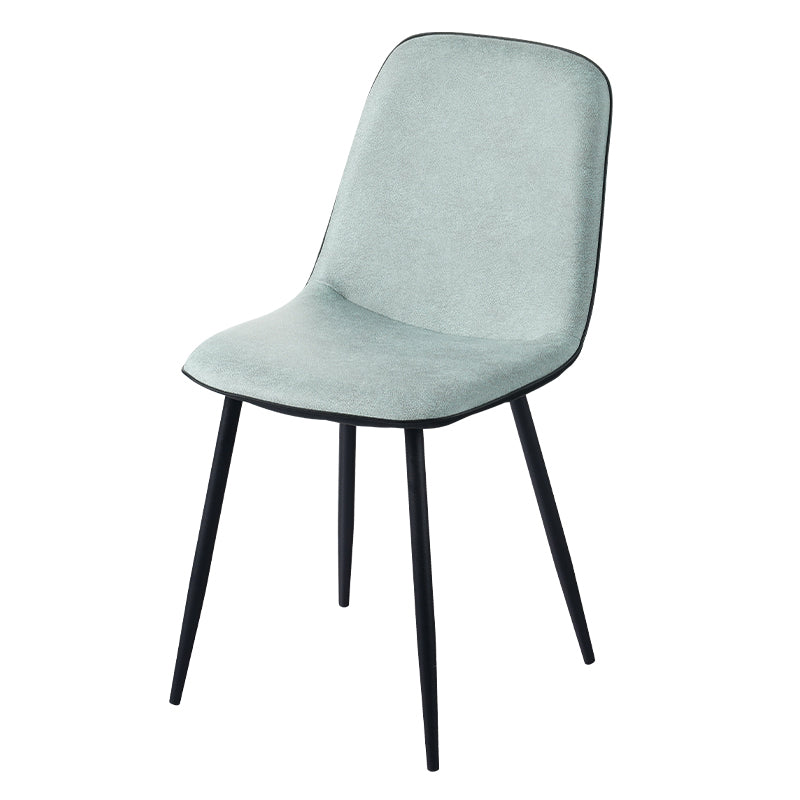 Chaise d'appoint de cuisine scandinave en cuir, finition mate, chaise de salle à manger à dossier solide