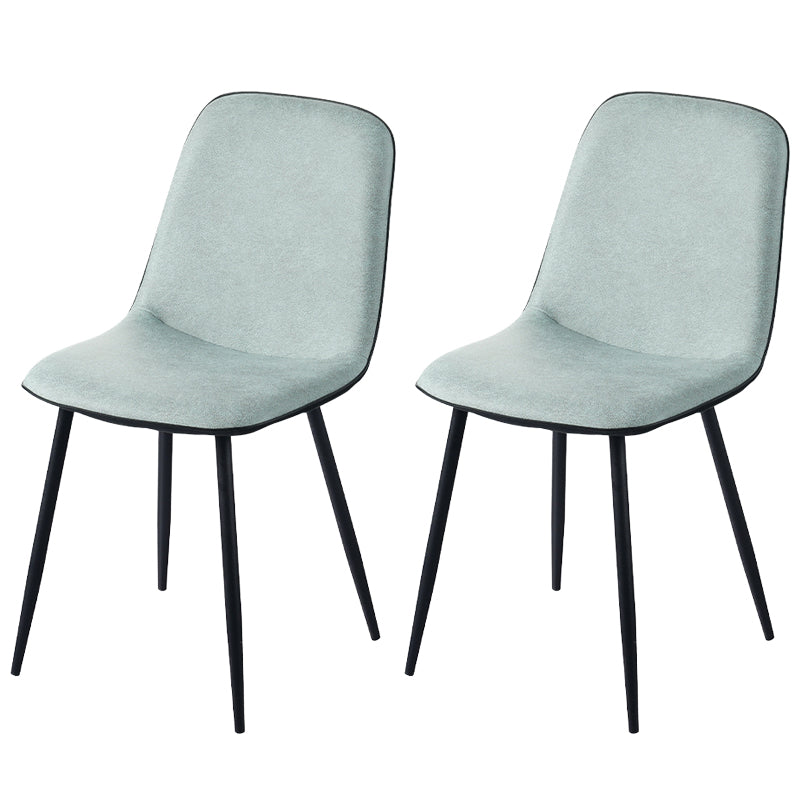 Chaise d'appoint de cuisine scandinave en cuir, finition mate, chaise de salle à manger à dossier solide