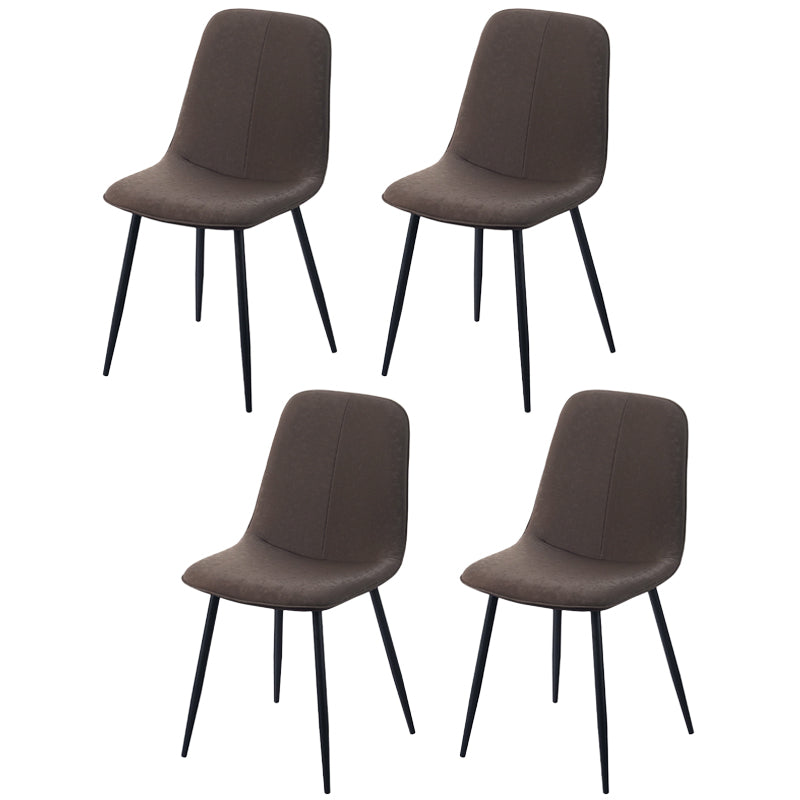 Chaise d'appoint de cuisine scandinave en cuir, finition mate, chaise de salle à manger à dossier solide