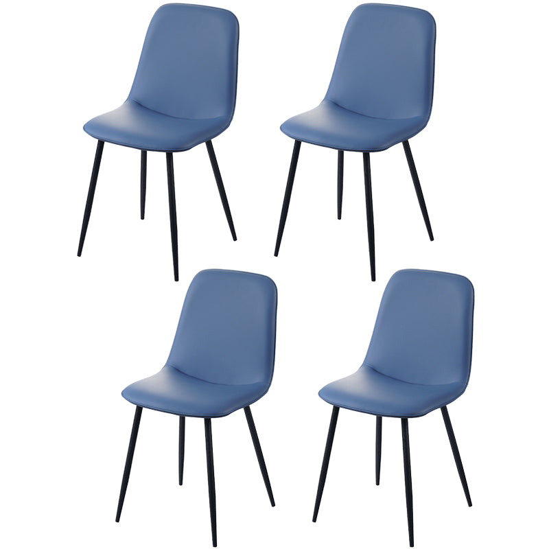 Chaise d'appoint de cuisine scandinave en cuir, finition mate, chaise de salle à manger à dossier solide