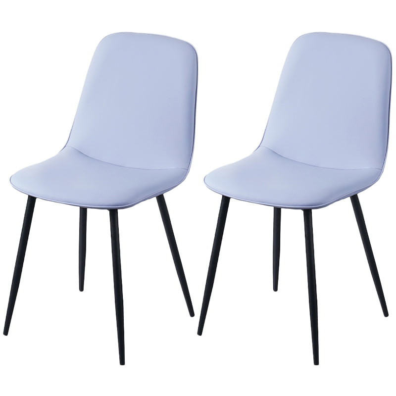 Chaise d'appoint de cuisine scandinave en cuir, finition mate, chaise de salle à manger à dossier solide
