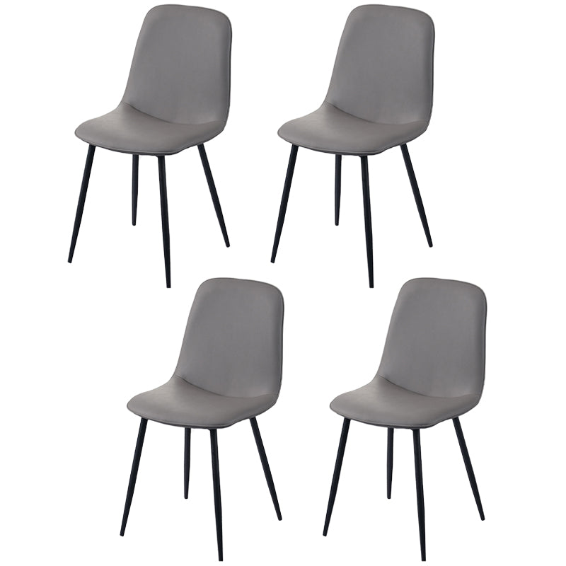 Chaise d'appoint de cuisine scandinave en cuir, finition mate, chaise de salle à manger à dossier solide