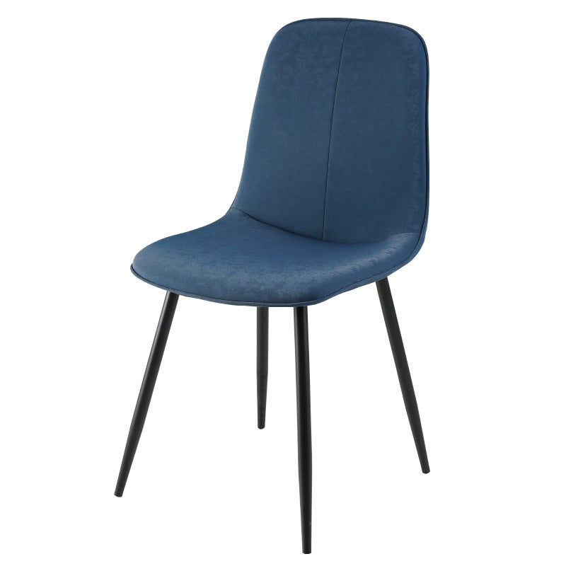 Chaise d'appoint de cuisine scandinave en cuir, finition mate, chaise de salle à manger à dossier solide
