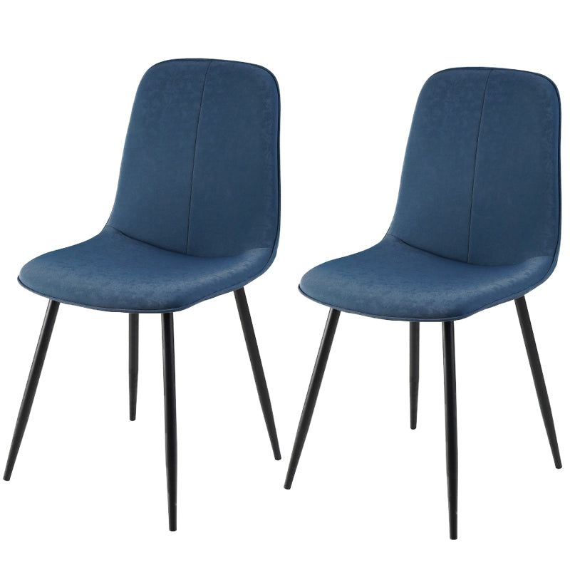 Chaise d'appoint de cuisine scandinave en cuir, finition mate, chaise de salle à manger à dossier solide