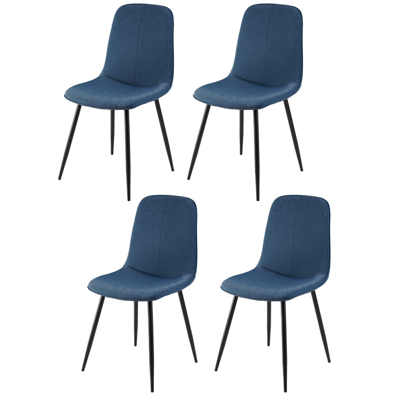 Chaise d'appoint de cuisine scandinave en cuir, finition mate, chaise de salle à manger à dossier solide