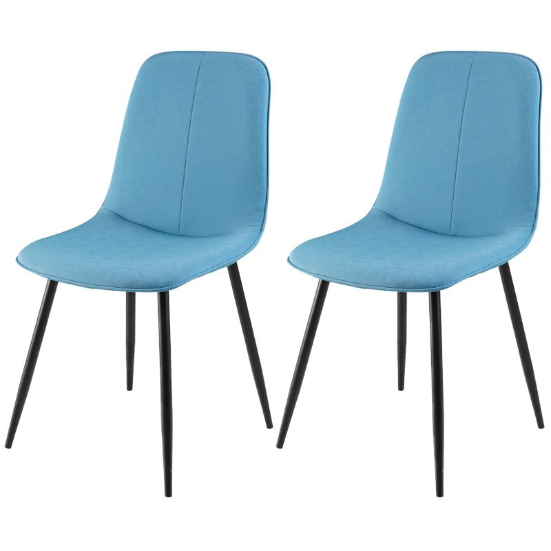 Chaise d'appoint de cuisine scandinave en cuir, finition mate, chaise de salle à manger à dossier solide