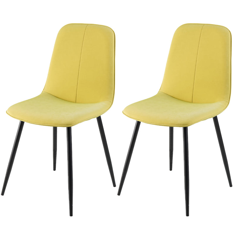 Chaise d'appoint de cuisine scandinave en cuir, finition mate, chaise de salle à manger à dossier solide