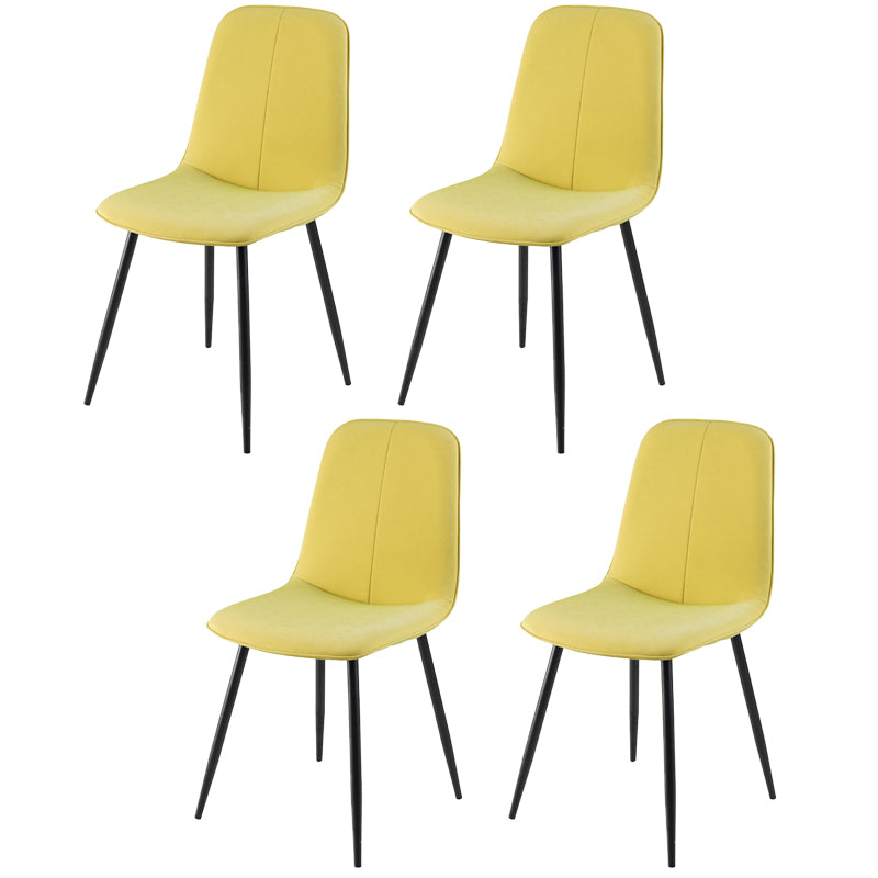 Chaise d'appoint de cuisine scandinave en cuir, finition mate, chaise de salle à manger à dossier solide