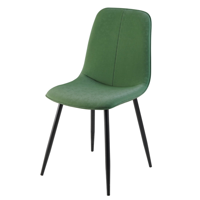 Chaise d'appoint de cuisine scandinave en cuir, finition mate, chaise de salle à manger à dossier solide