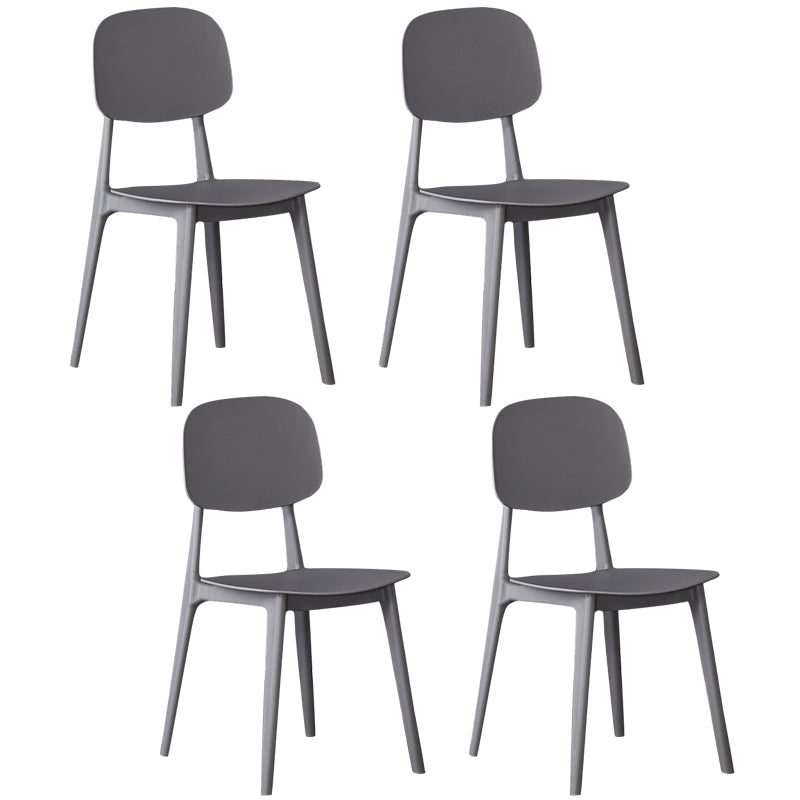 Cuisine moderne dinant la chaise latérale en plastique ouvrant la chaise latérale de salle à manger arrière