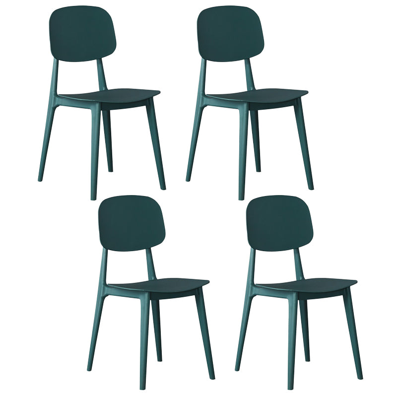 Cuisine moderne dinant la chaise latérale en plastique ouvrant la chaise latérale de salle à manger arrière