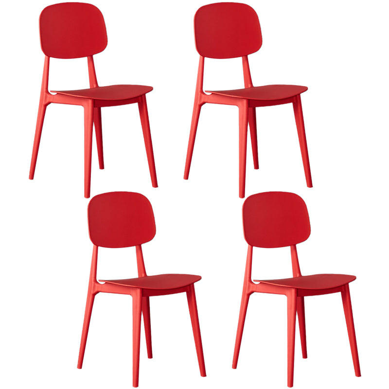 Cuisine moderne dinant la chaise latérale en plastique ouvrant la chaise latérale de salle à manger arrière