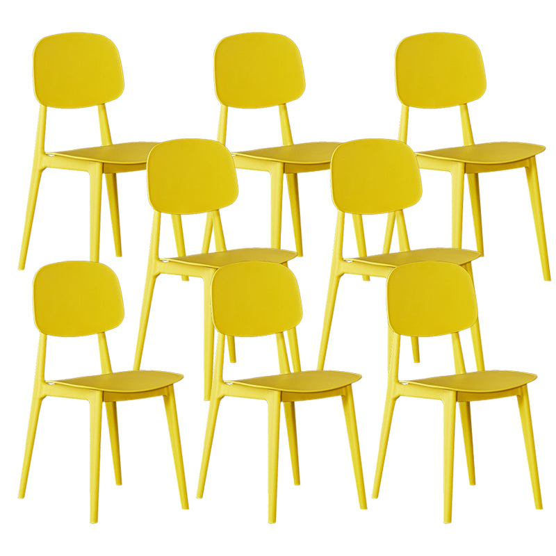Cuisine moderne dinant la chaise latérale en plastique ouvrant la chaise latérale de salle à manger arrière