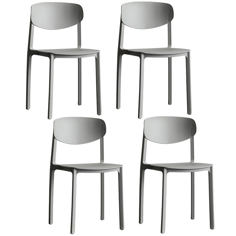 Minimalist Opening Back Dining Side Chair Kitchen Plastic Dining Side Chair