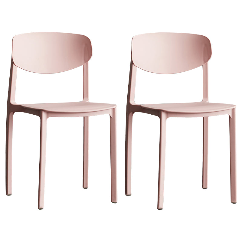 Minimalist Opening Back Dining Side Chair Kitchen Plastic Dining Side Chair