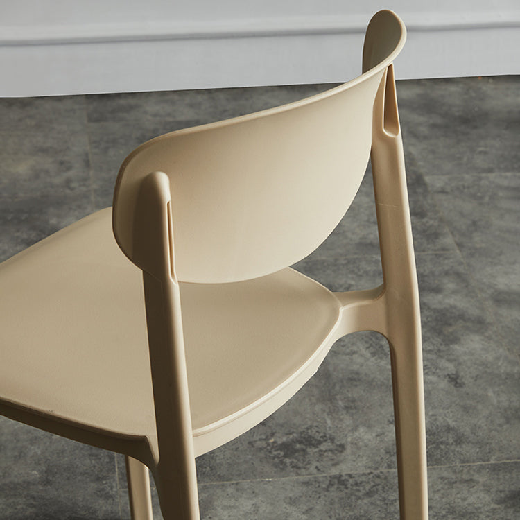 Minimalist Opening Back Dining Side Chair Kitchen Plastic Dining Side Chair